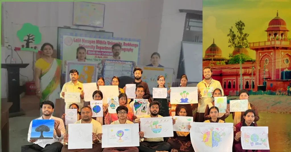 Earth Day Celebration at LNMU, Darbhanga: The students were encouraged
